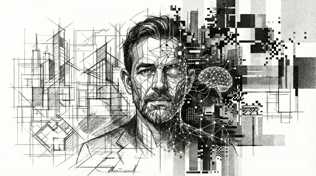 Portrait architecte generé par IA